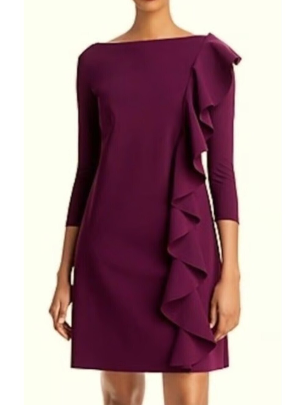 Chiara Boni Side Ruffle Sheath Dress